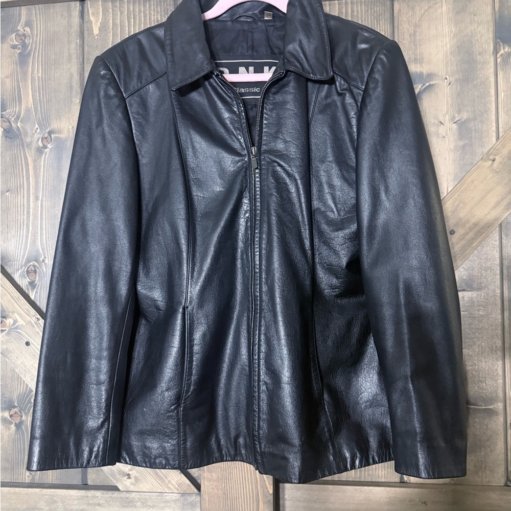 Classic Women's Black Leather Jacket